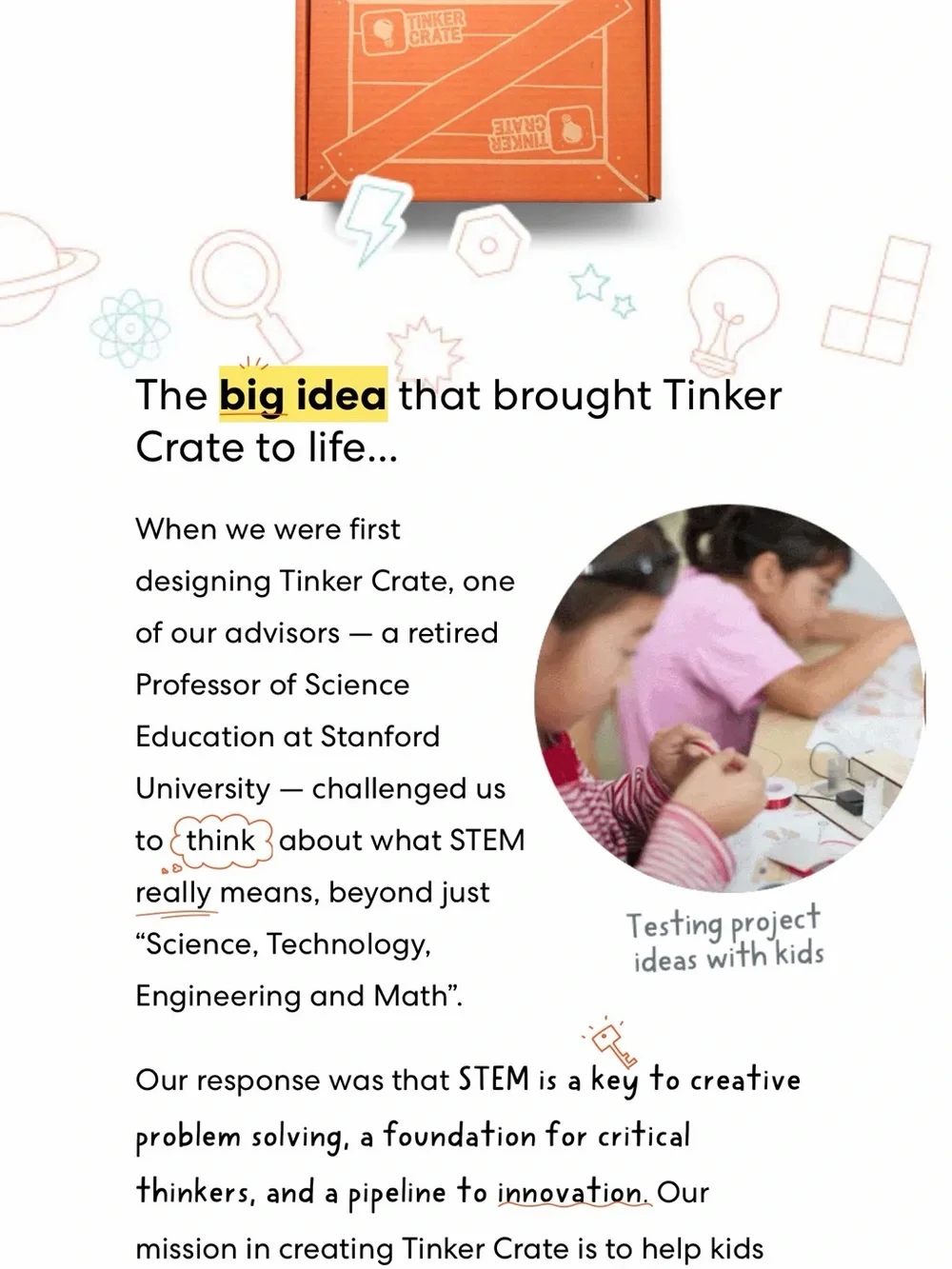 KiwiCo Tinker Make-Your-Own Wooden Crane - Orange